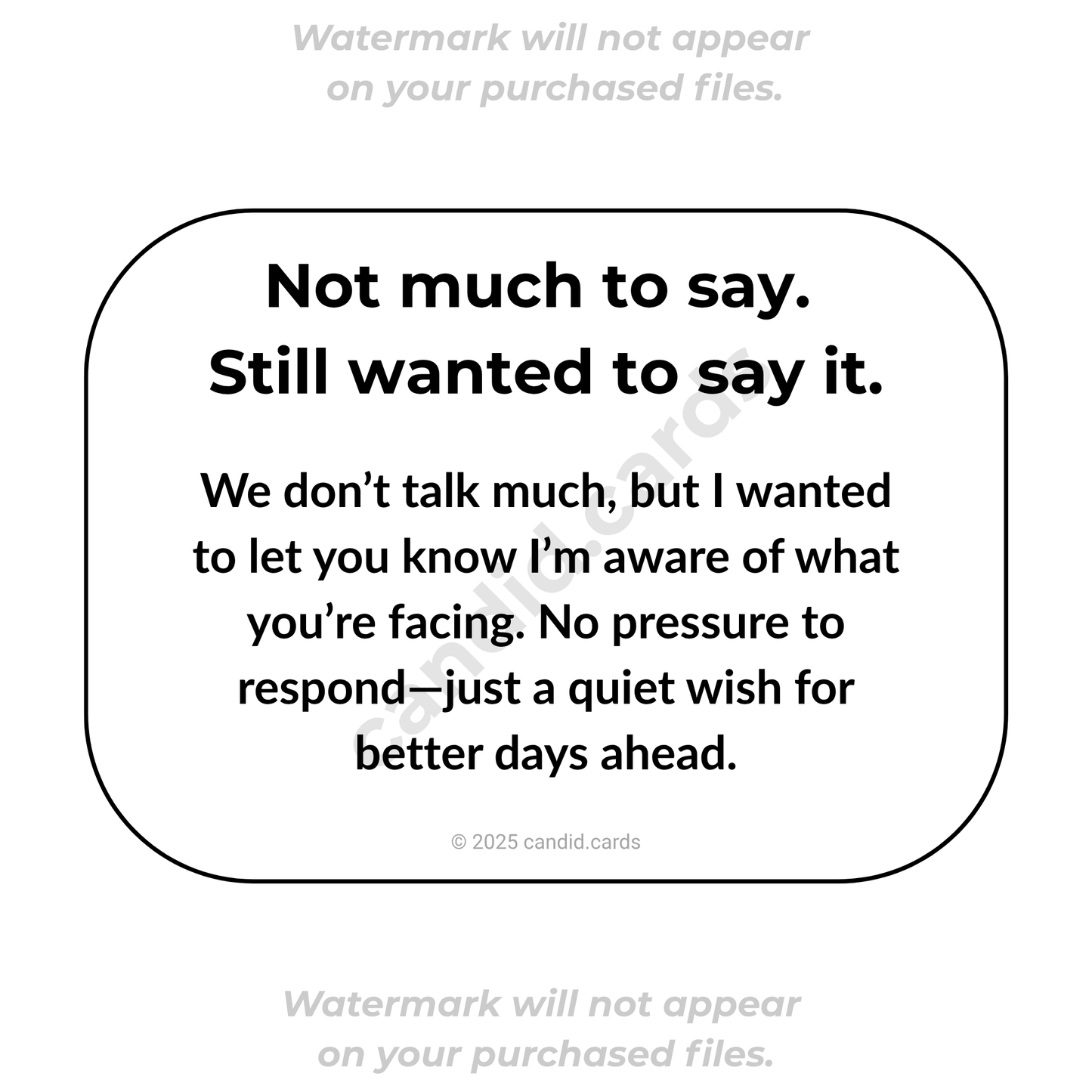 Support Card – A Quiet Wish for Better Days