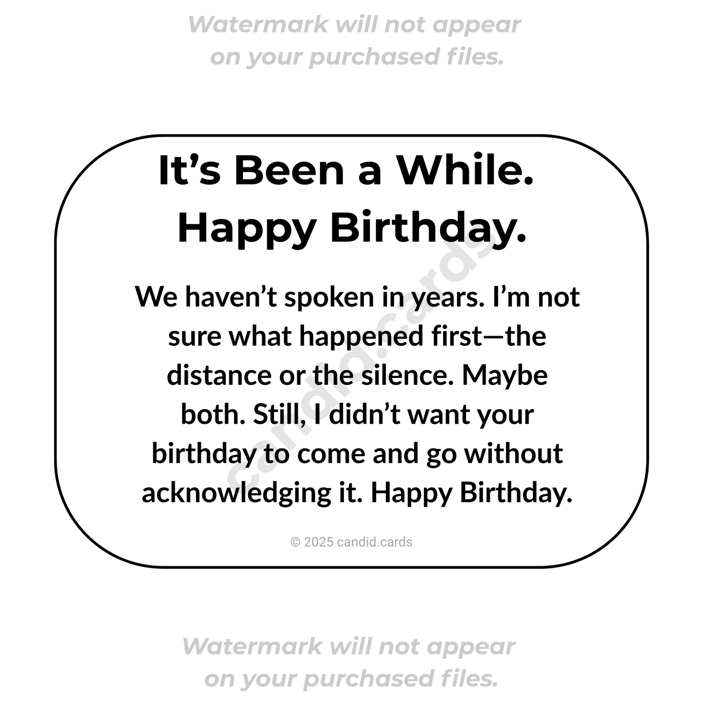 Honest Birthday Card for Brother – We Haven’t Spoken in Years