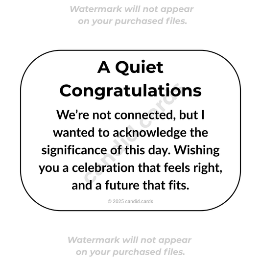 Wedding Card – Acknowledging the Day Without Pretending Closeness