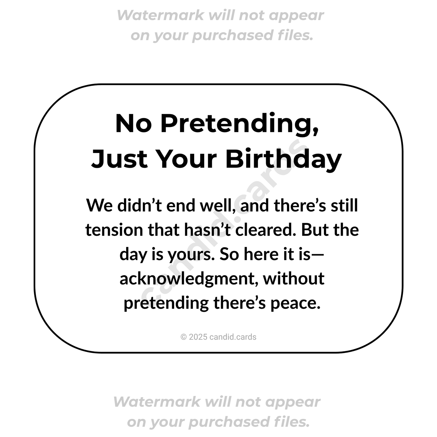Birthday Card – For an Ex, With Unspoken Tension