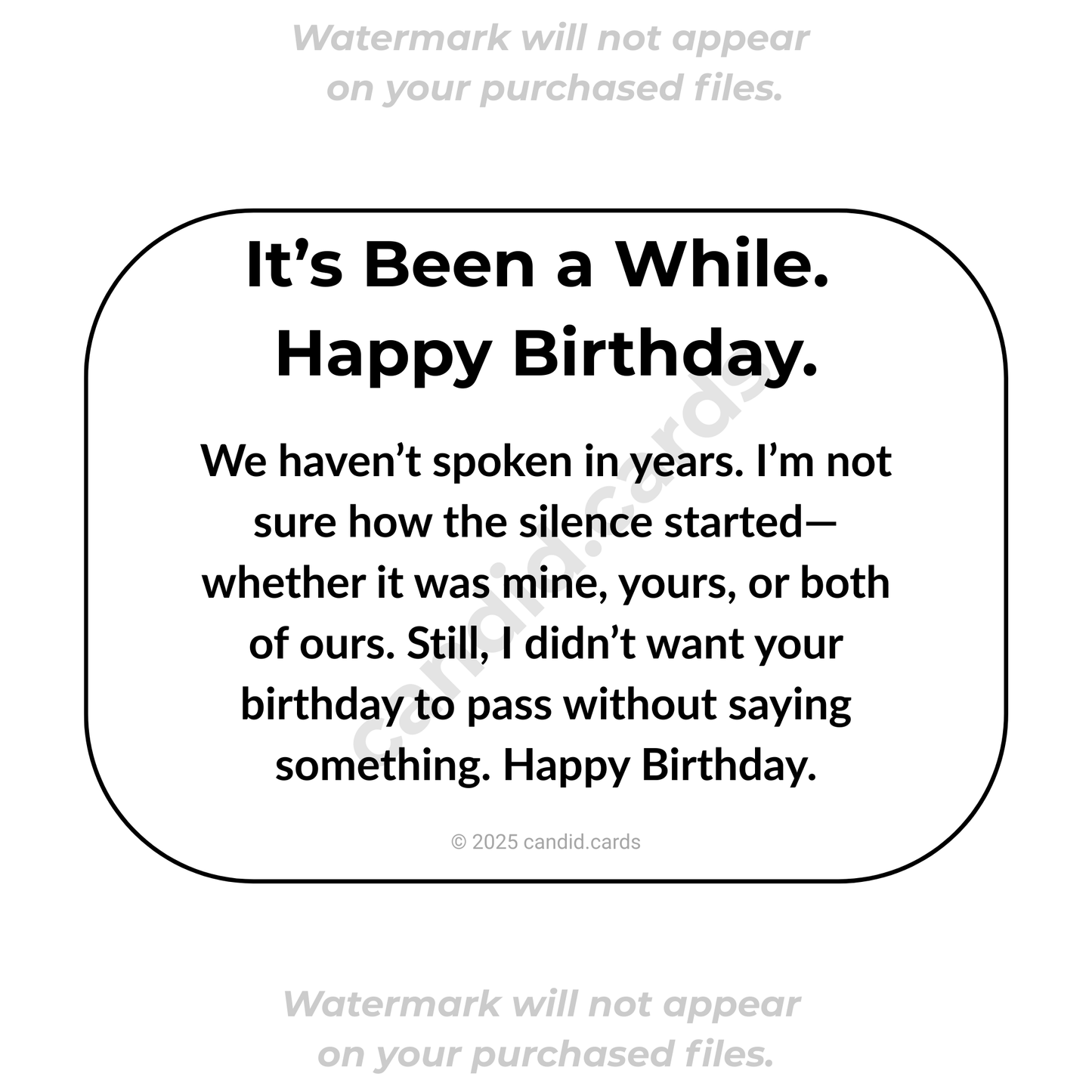 Honest Birthday Card for Sister – We Haven’t Spoken in Years
