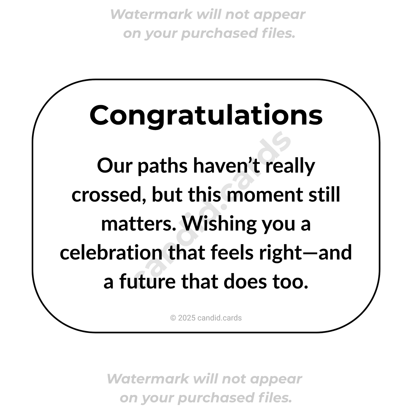 Wedding Card – Our Paths Haven’t Crossed, But This Moment Matters