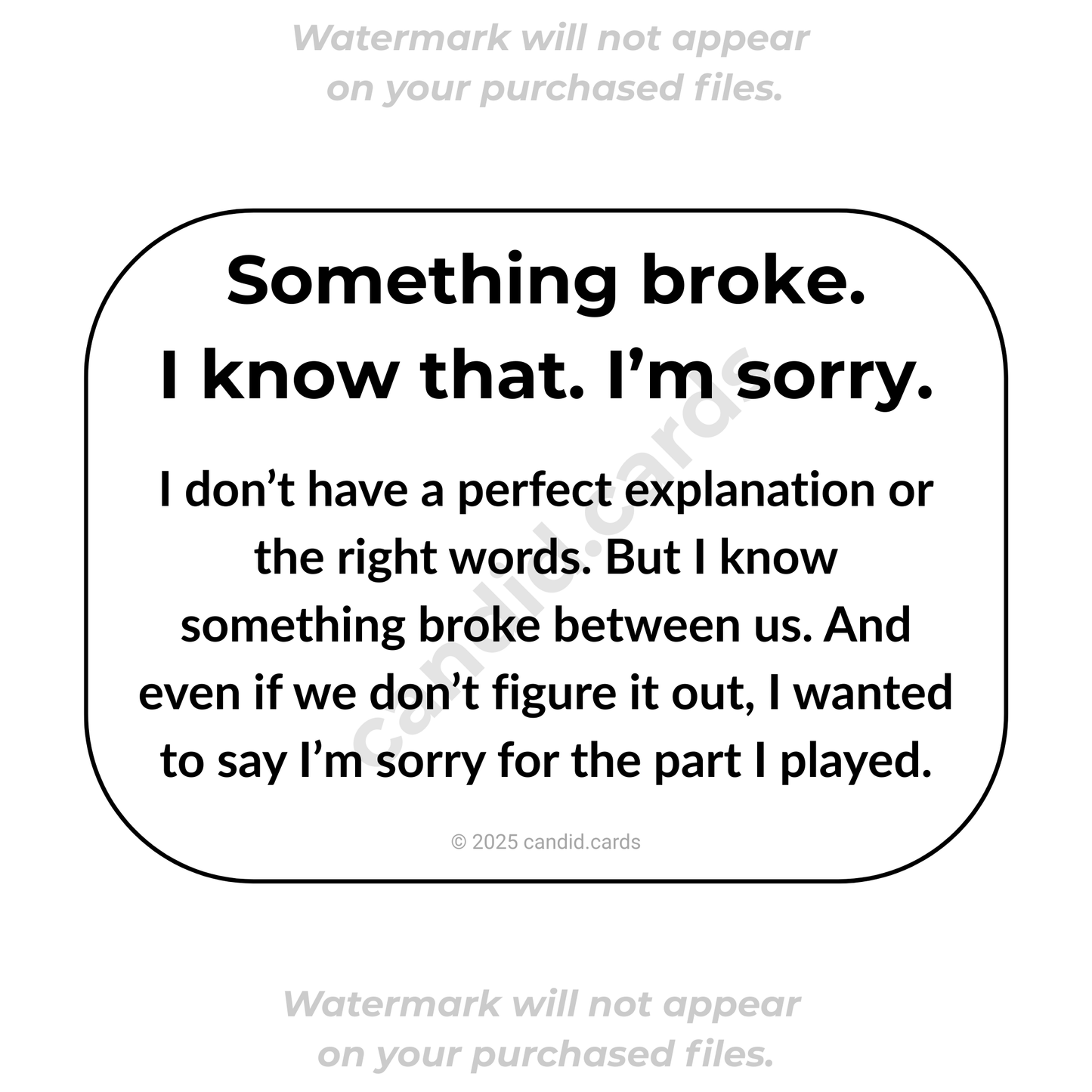 Honest Apology Card – I’m Sorry for My Part