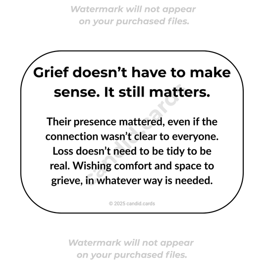 Honest Sympathy Card – For When the Relationship Wasn’t Clear