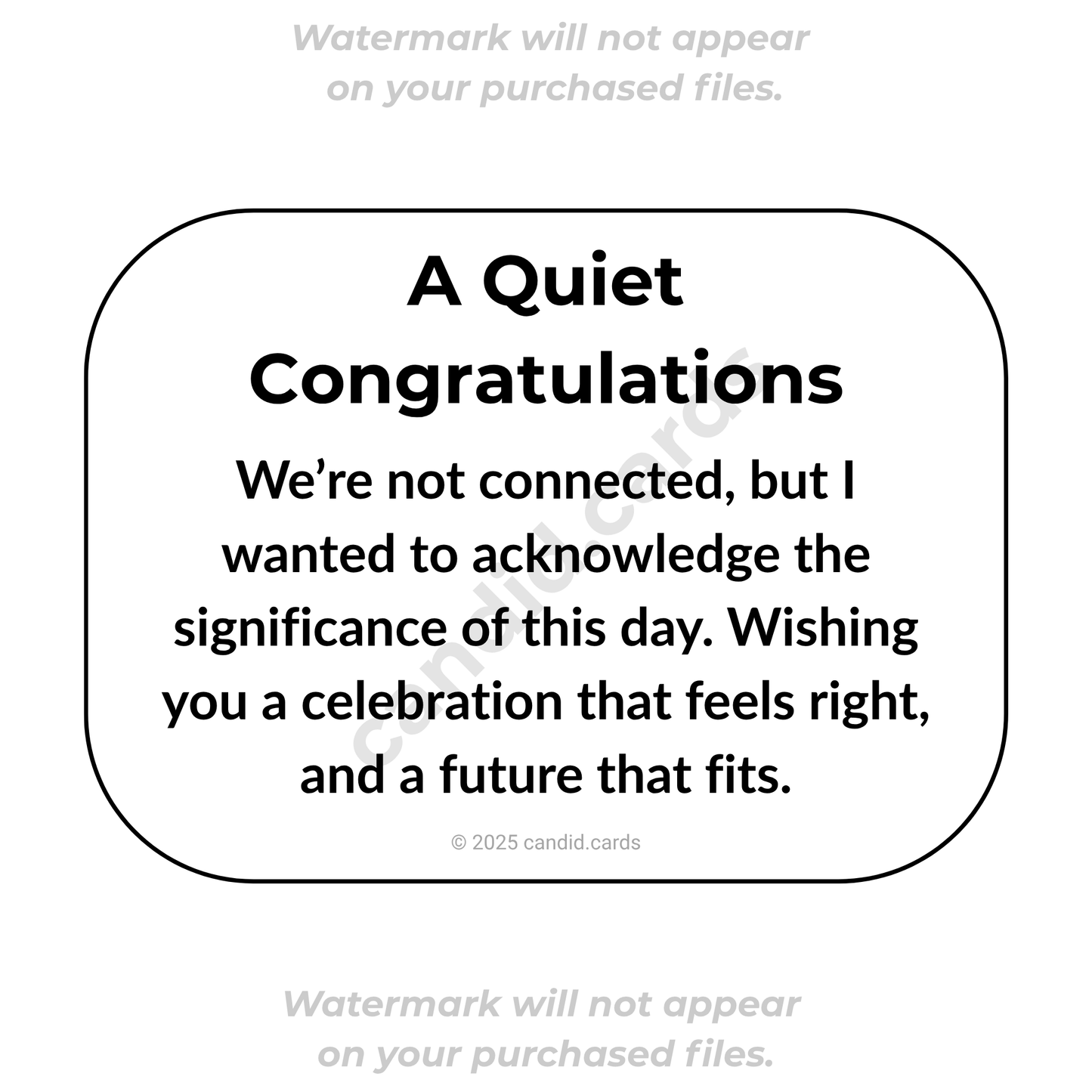 Wedding Card – Acknowledging the Day Without Pretending Closeness