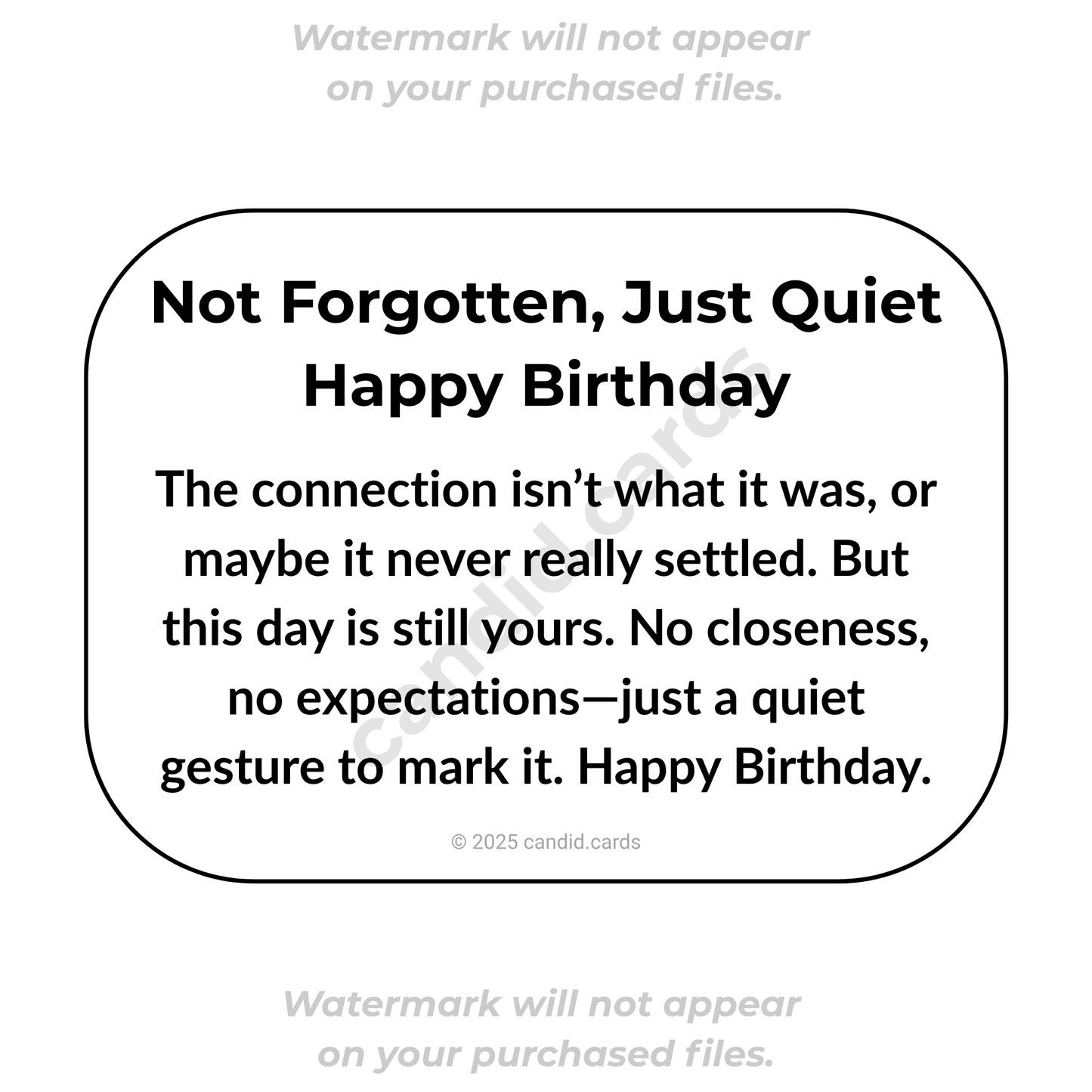 Birthday Card – For a Quiet, Unsettled Friendship