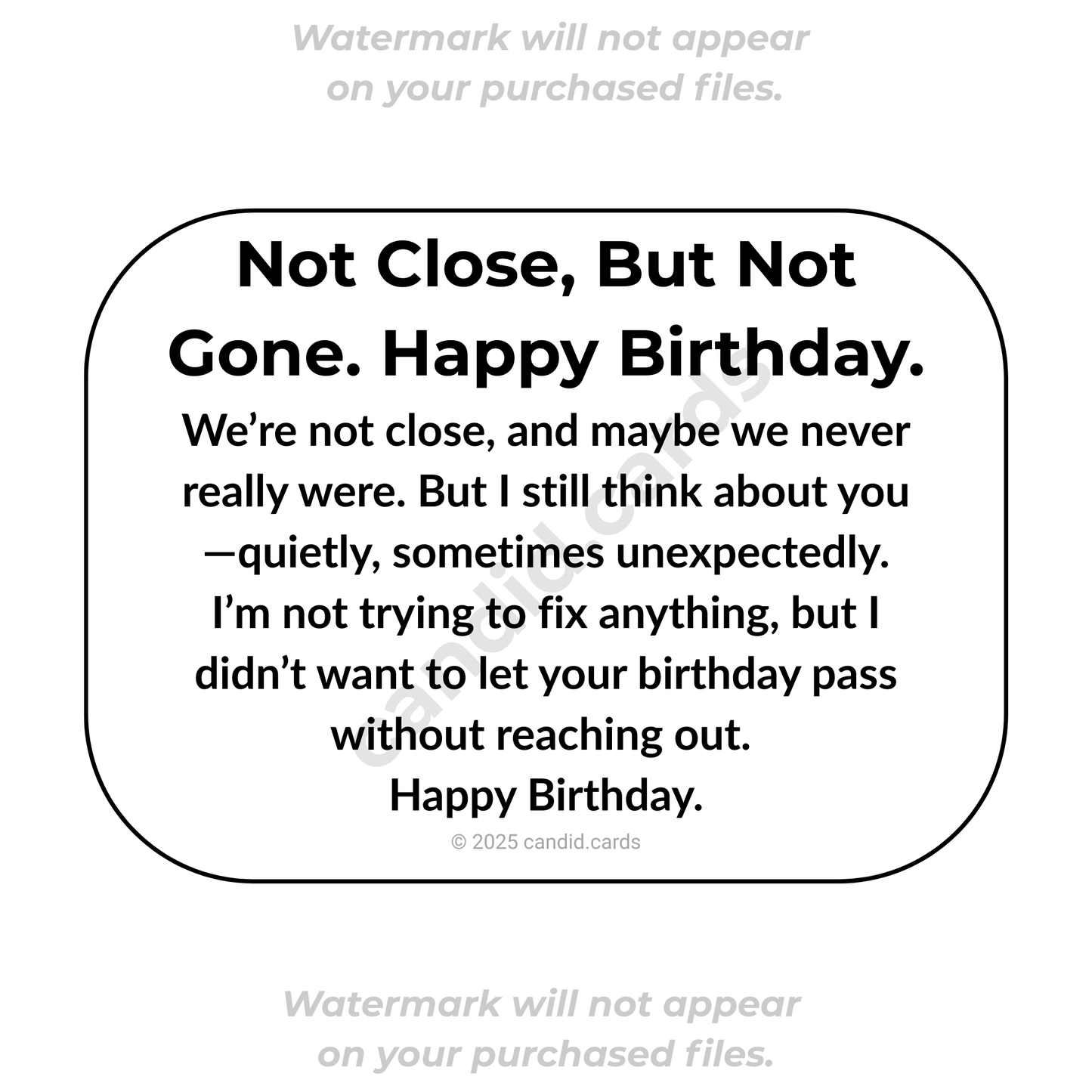Honest Birthday Card for Sister – We’re Not Close, But I Don’t Want to Let Go